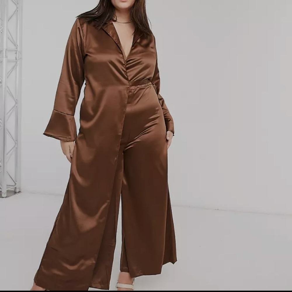 Verona Curve Jumpsuit With Wrap Front Detail In C… - image 1